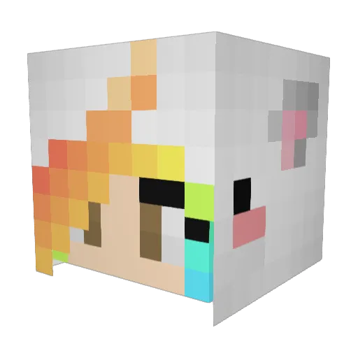 Humdrum_Olov_F Minecraft avatar head, 3D render