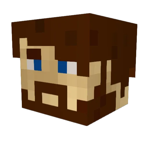 Humen10 Minecraft avatar head, 3D render