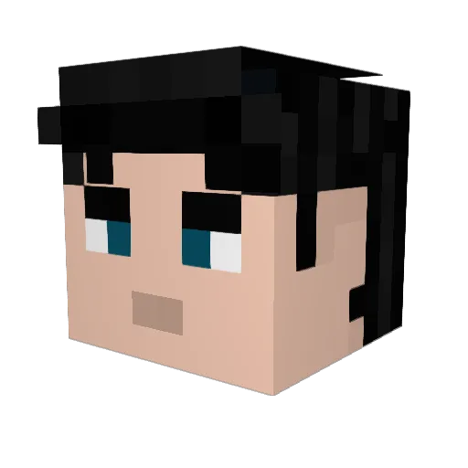 Humfry13 Minecraft avatar head, 3D render