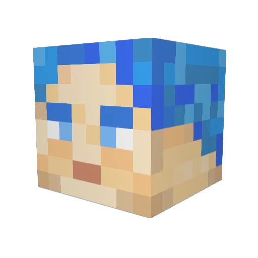 HumidHustler Minecraft avatar head, 3D render