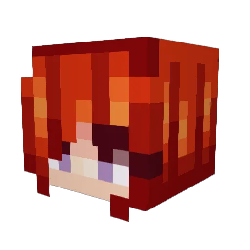 Hummburger Minecraft avatar head, 3D render