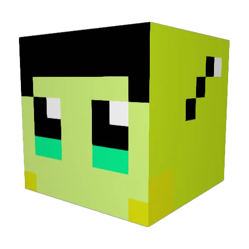 Hummelausmsack Minecraft avatar head, 3D render