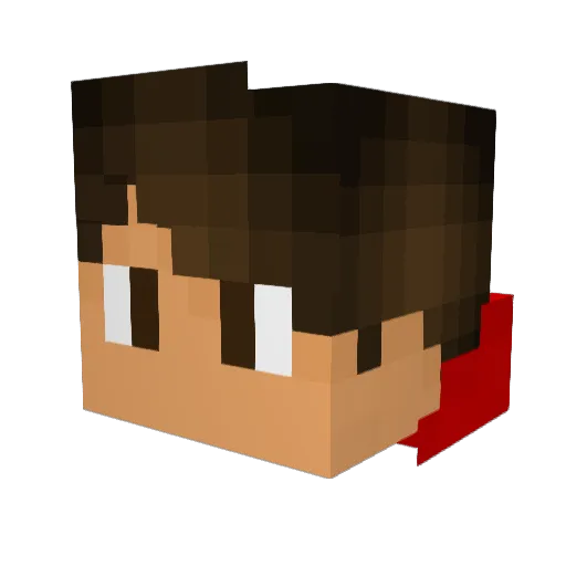 HummusOnBread Minecraft avatar head, 3D render