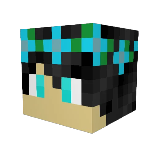 HummyBoi Minecraft avatar head, 3D render