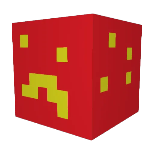 HumongousDad Minecraft avatar head, 3D render