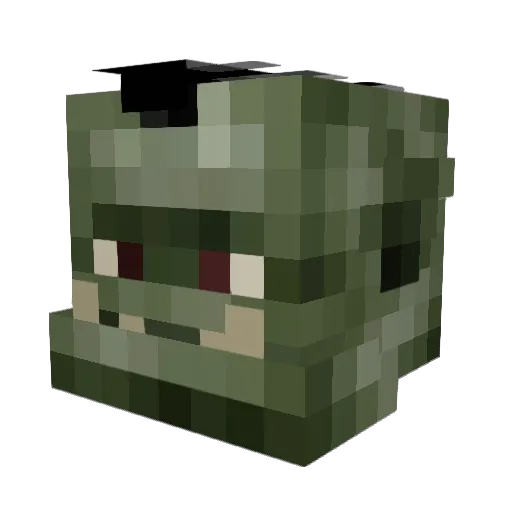 Humoos666 Minecraft avatar head, 3D render