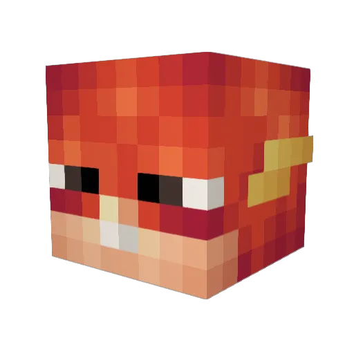 Humopolite Minecraft avatar head, 3D render