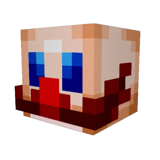 Humph3rt Minecraft avatar head, 3D render
