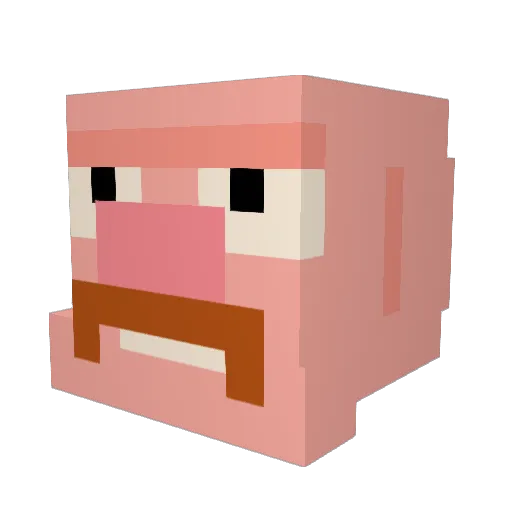 Humphrey1962 Minecraft avatar head, 3D render