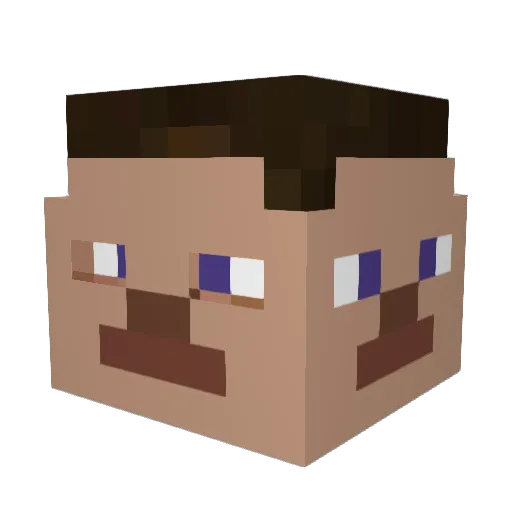 Humphreyismine Minecraft avatar head, 3D render