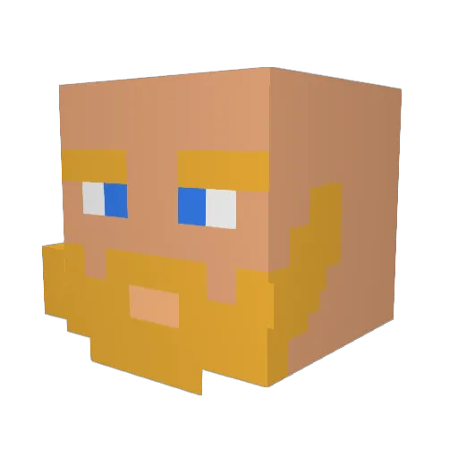 HumpyHD Minecraft avatar head, 3D render