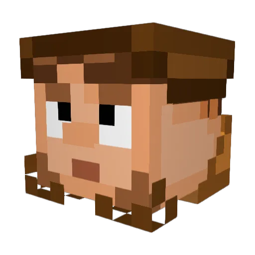 Humusgang Minecraft avatar head, 3D render