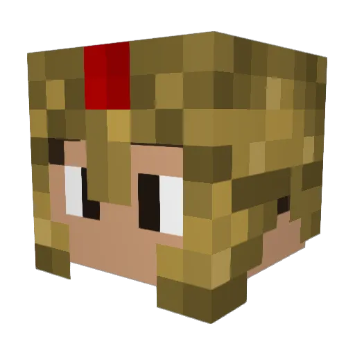 Humzchu Minecraft avatar head, 3D render
