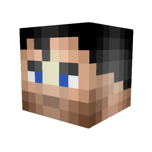 Humzz_ Minecraft avatar head, 3D render