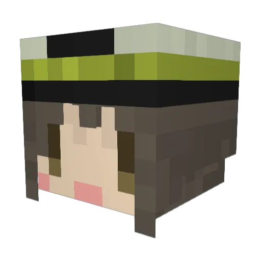 HunchbackHT Minecraft avatar head, 3D render
