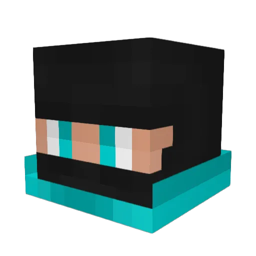 Huncho Minecraft avatar head, 3D render