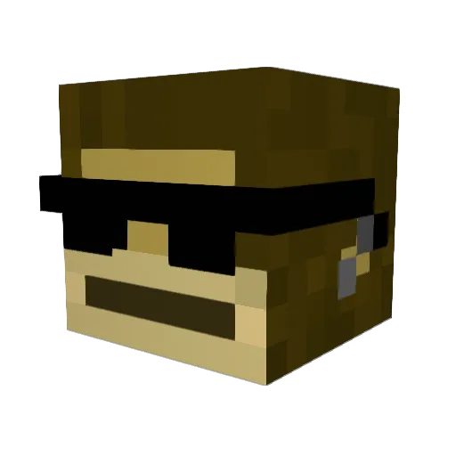 HunchoSquared Minecraft avatar head, 3D render