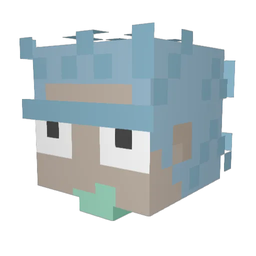 Huncho_flame Minecraft avatar head, 3D render