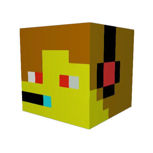 Huncsi Minecraft avatar head, 3D render