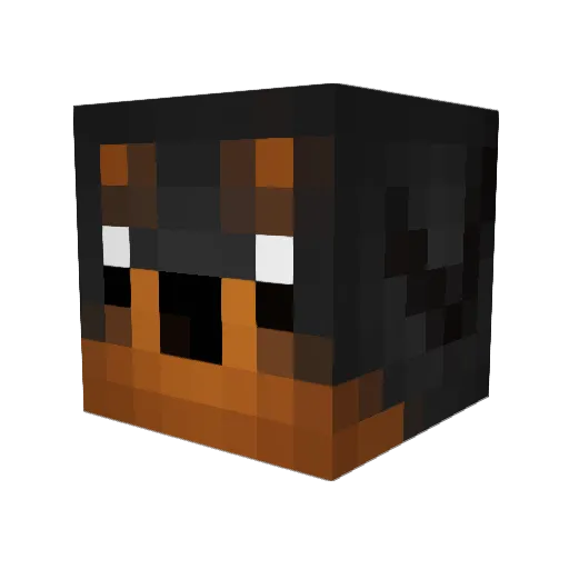 Huncsiduncsi Minecraft avatar head, 3D render