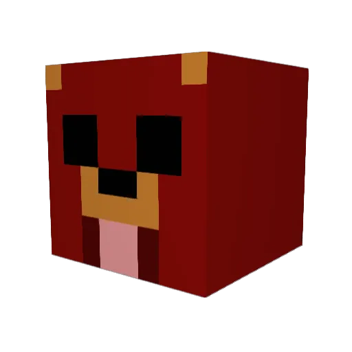 Huncuska Minecraft avatar head, 3D render