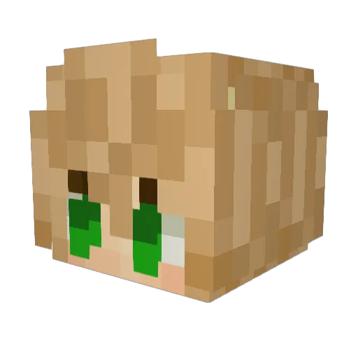 Hundingus Minecraft avatar head, 3D render