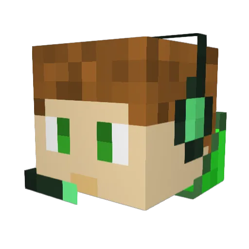 Hung0816 Minecraft avatar head, 3D render