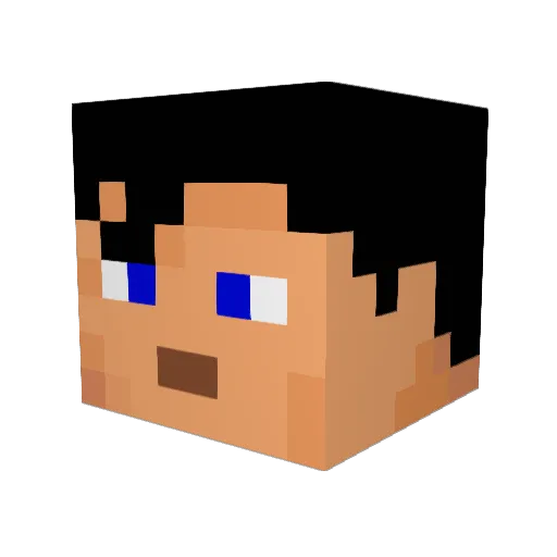 HungLizard Minecraft avatar head, 3D render