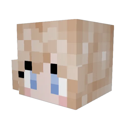 Hungaria Minecraft avatar head, 3D render
