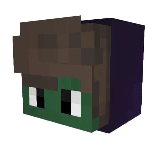 Hunger18 Minecraft avatar head, 3D render
