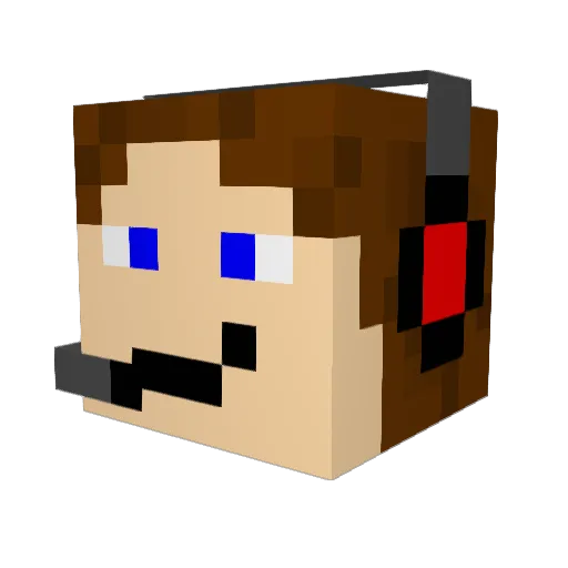 HungerKing Minecraft avatar head, 3D render