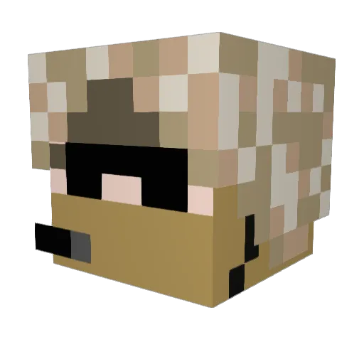 HungerWolf15 Minecraft avatar head, 3D render
