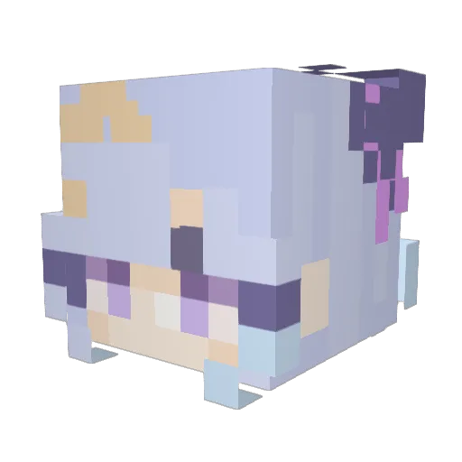 Hungertube Minecraft avatar head, 3D render