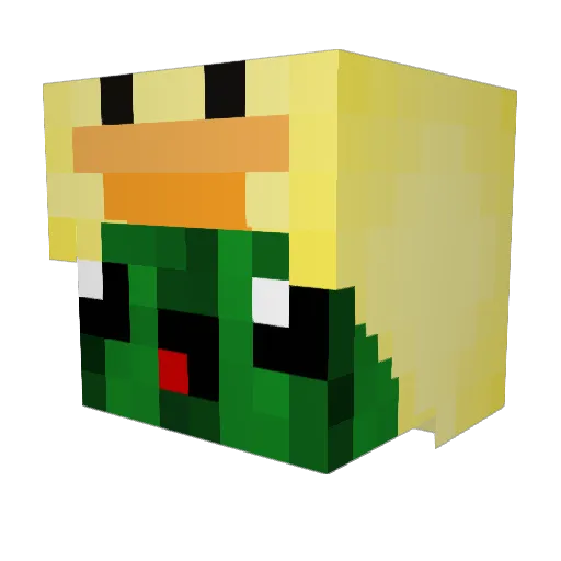 HungryApe Minecraft avatar head, 3D render