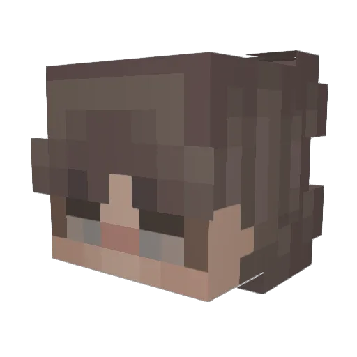 HungryTheCow369 Minecraft avatar head, 3D render