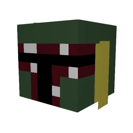 HungryWampa Minecraft avatar head, 3D render