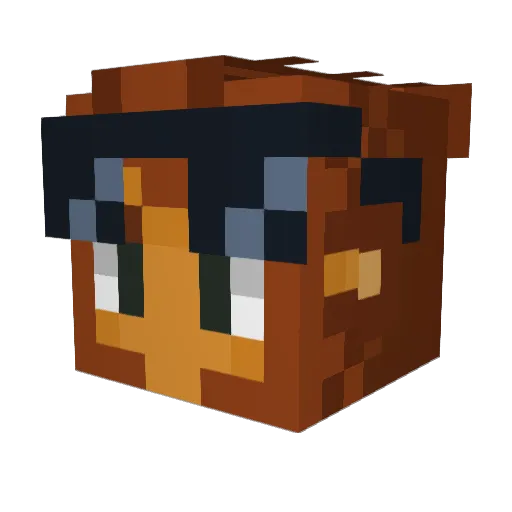 Hungry_Guardian Minecraft avatar head, 3D render