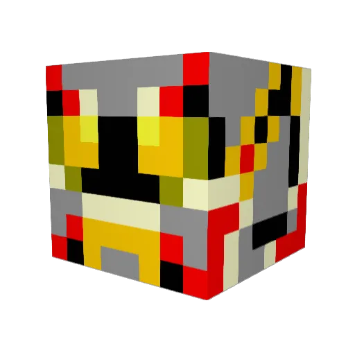 Hungrybug Minecraft avatar head, 3D render