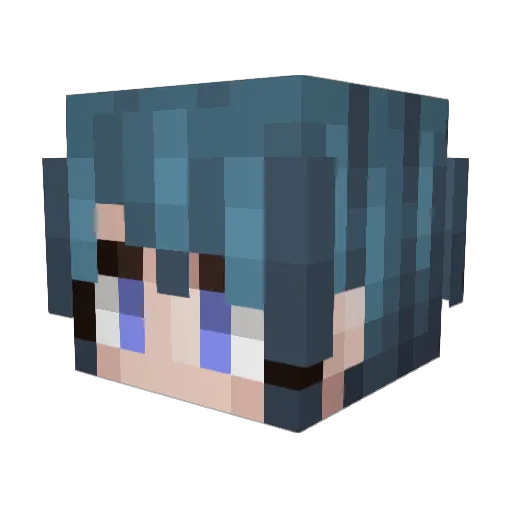 HungyandAngy Minecraft avatar head, 3D render
