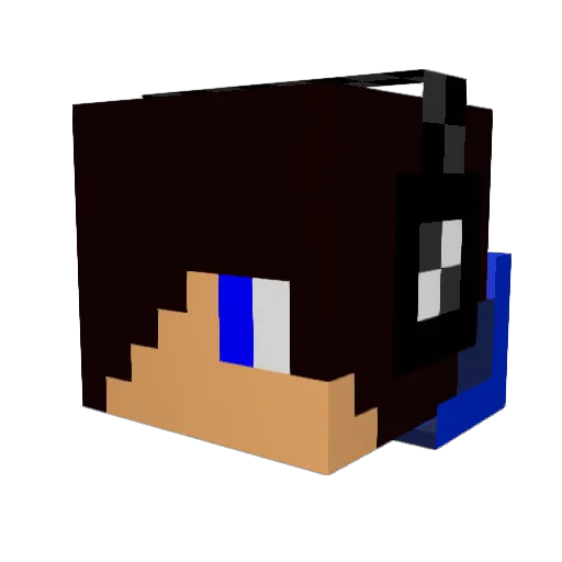 HunkLee Minecraft avatar head, 3D render