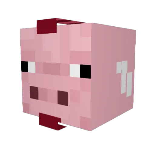 Hunkajen Minecraft avatar head, 3D render