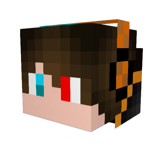Hunnain Minecraft avatar head, 3D render