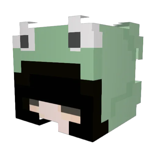 Hunnakk Minecraft avatar head, 3D render