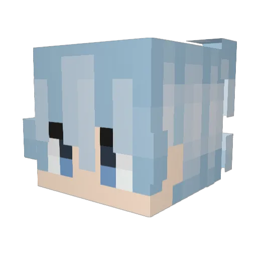 Hunne_E Minecraft avatar head, 3D render