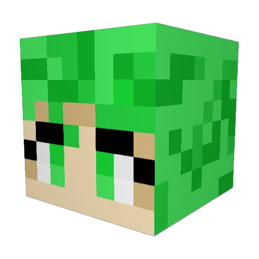 Hunner33 Minecraft avatar head, 3D render