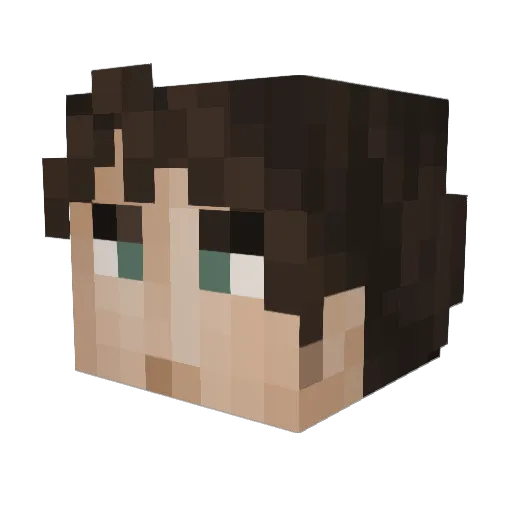 Hunnic Minecraft avatar head, 3D render
