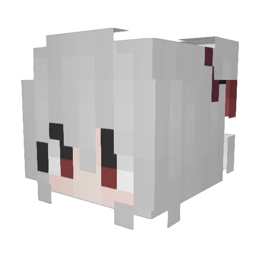 HunnieMc Minecraft avatar head, 3D render
