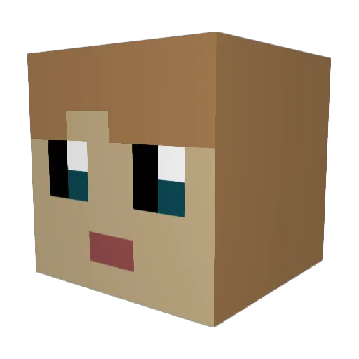 HunnyBunnyBoo16 Minecraft avatar head, 3D render