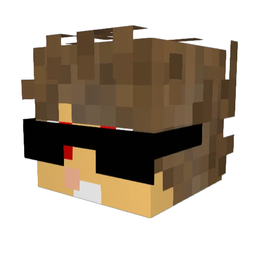 Hunsterdemons Minecraft avatar head, 3D render