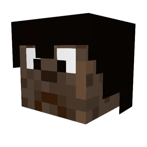 Hunt3rBiden Minecraft avatar head, 3D render
